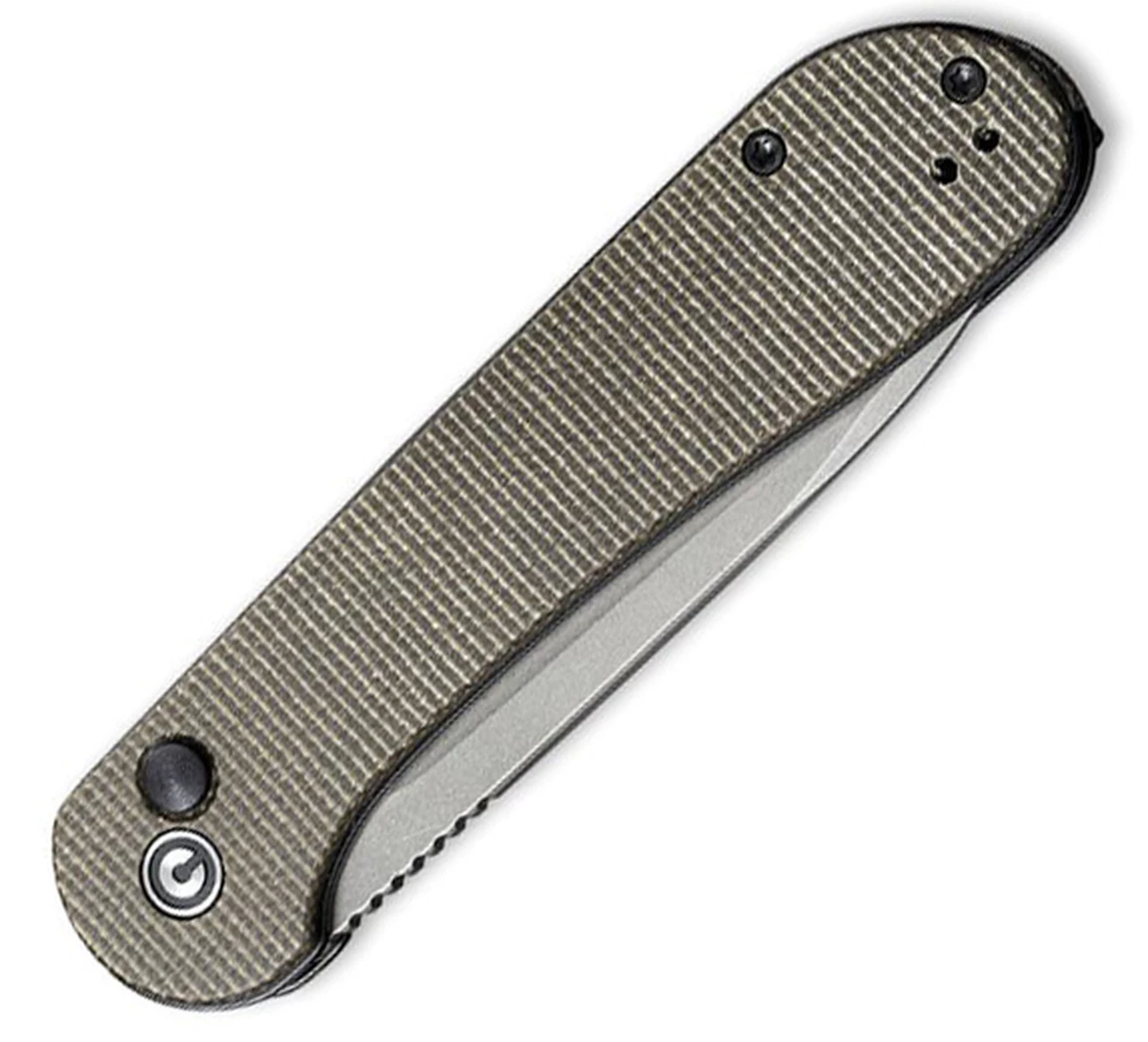 CIVIVI Knives CIVIVI Button Lock Elementum - Dark Green Micarta (3.47" Gray Stonewashed) C2103C 2 CIVIVI Knives CIVIVI Button Lock Elementum - Dark Green Micarta (3.47" Gray Stonewashed) C2103C - Image 2