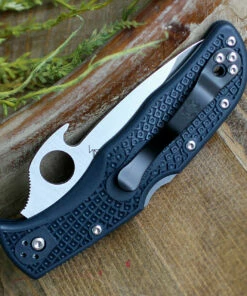 Spyderco Knives Spyderco Endela Emerson Opener C243PGYW, 3.41" VG-10 Satin Plain Blade, Black FRN Handle -Buck Knives Sales C243PGYW.3 44375.1589483355