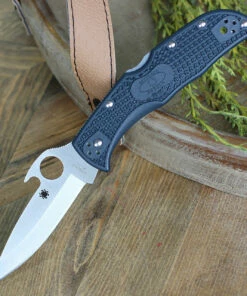 Spyderco Knives Spyderco Endela Emerson Opener C243PGYW, 3.41" VG-10 Satin Plain Blade, Black FRN Handle