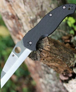 Spyderco Knives Spyderco Canis C248CF, 3.43" CPM S30V Satin Plain Blade, Carbon Fiber/G-10 Laminate Handle