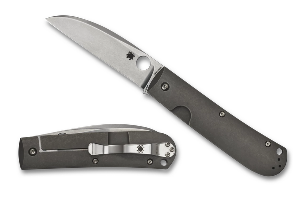 Spyderco Knives Spyderco Swayback - Black SW Titanium (3.5" CTS-XHP SW) C249TIP 2 Spyderco Knives Spyderco Swayback - Black SW Titanium (3.5" CTS-XHP SW) C249TIP - Image 2
