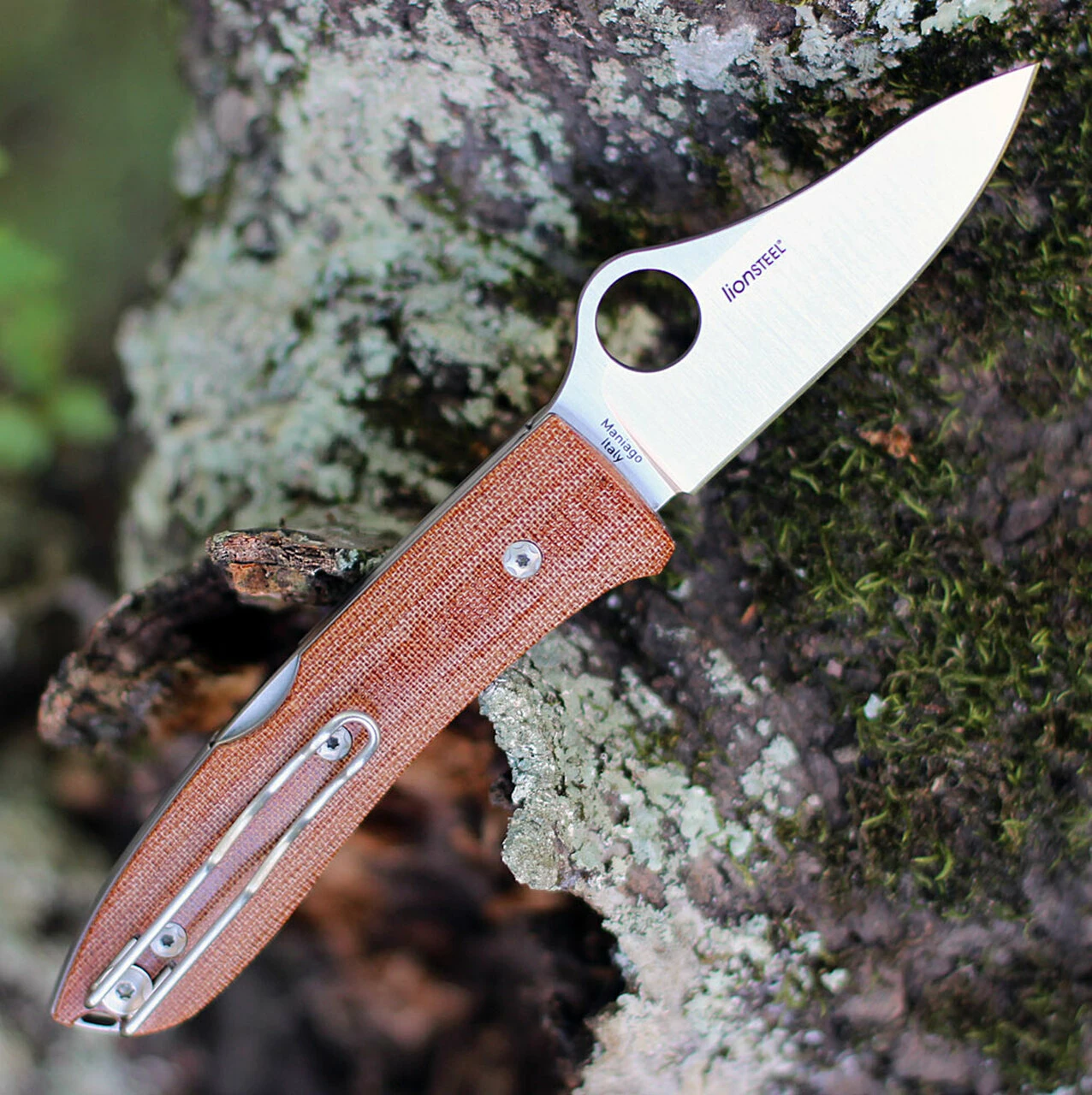 Spyderco Knives Spyderco SpyOpera - Brown Canvas Micarta (2.9" M390 Satin) C255CMP 2 Spyderco Knives Spyderco SpyOpera - Brown Canvas Micarta (2.9" M390 Satin) C255CMP - Image 2