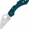 Spyderco Knives Spyderco Dragonfly 2, 2.28" Wharncliffe K390 Satin Plain Blade, Blue FRN Handle