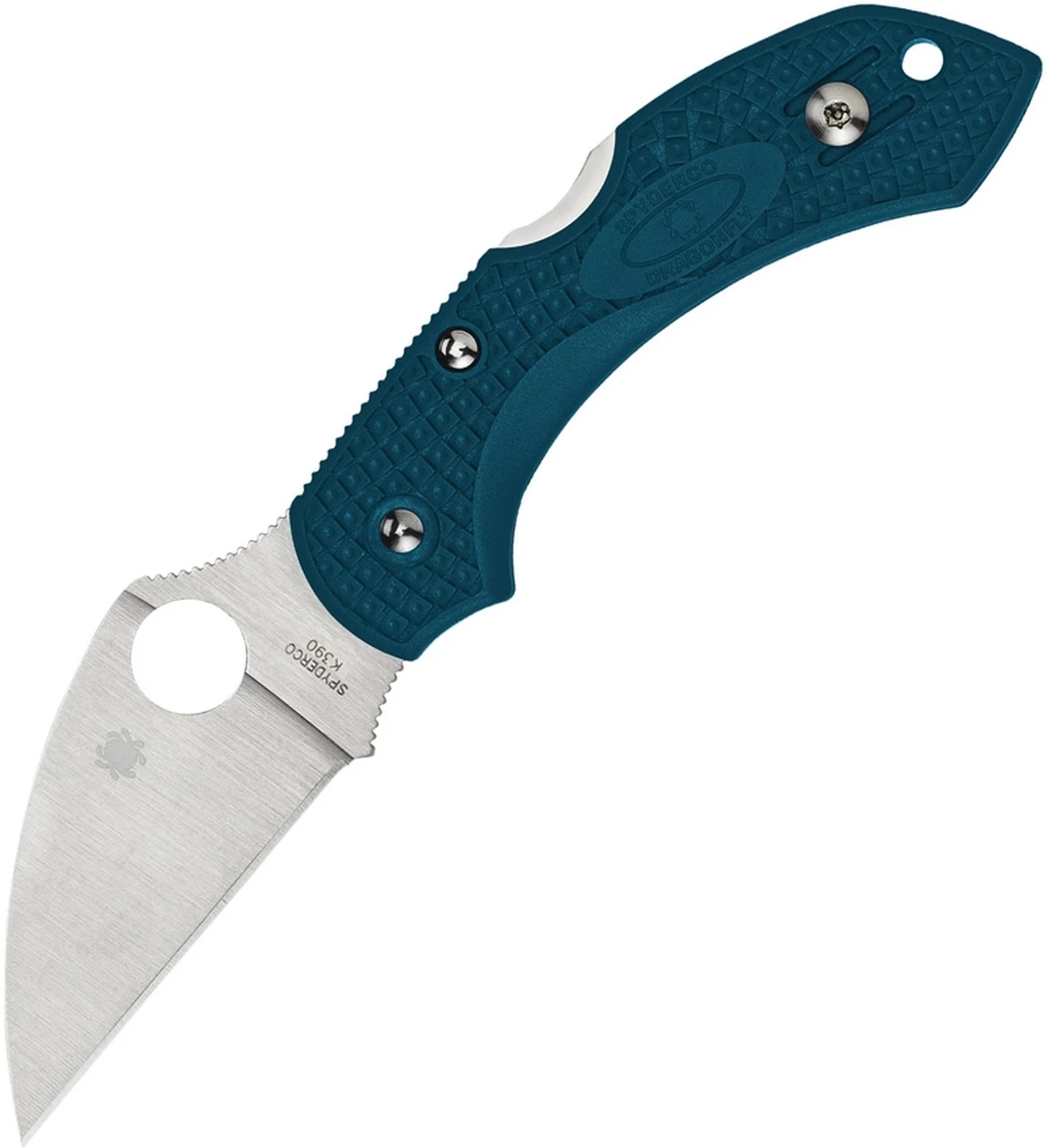 Spyderco Knives Spyderco Dragonfly 2, 2.28" Wharncliffe K390 Satin Plain Blade, Blue FRN Handle 1 Spyderco Knives Spyderco Dragonfly 2, 2.28" Wharncliffe K390 Satin Plain Blade, Blue FRN Handle