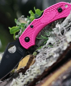 Spyderco Knives Spyderco Dragonfly 2 Pink C28FPPNSV30VBK2, 2.28" CPM S30V Black Plain Blade, Pink FRN Handle