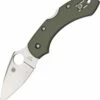 Spyderco Knives Spyderco C28GPFG Dragonfly, 2.25" VG-10 Plain Blade, Foliage Green Handle