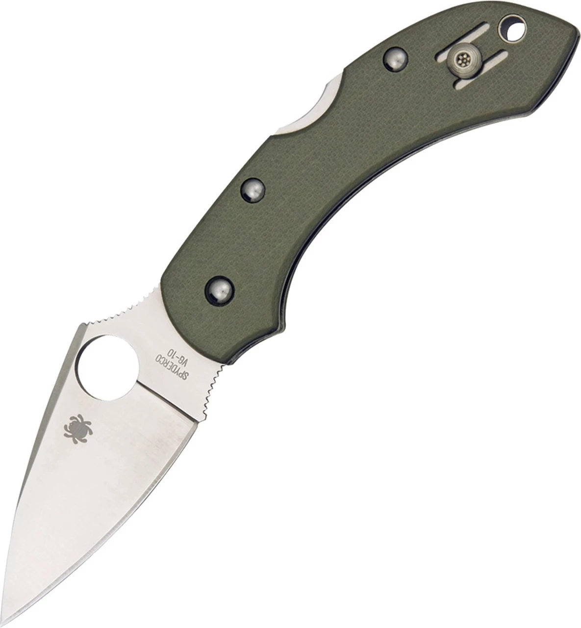 Spyderco Knives Spyderco C28GPFG Dragonfly, 2.25" VG-10 Plain Blade, Foliage Green Handle 1 Spyderco Knives Spyderco C28GPFG Dragonfly, 2.25" VG-10 Plain Blade, Foliage Green Handle