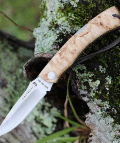 Castillo Knives Torre Lockback Folding, C3CUB, 3" Sandvik 14C28N Blade, Curly Birch Handles