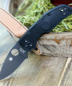 Spyderco Knives Spyderco Native 5 Lightweight C41PBBK5, 3.10" CPM S30VN Black Plain Blade, Black FRN Handle