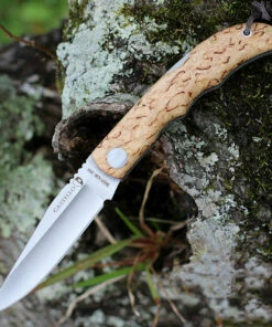 Castillo Knives Castillo Tagus - Curly Birch Wood (3.6" 14C28N Satin) C5CUB