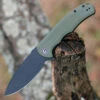 CIVIVI Knives CIVIVI Praxis C803F, 3.75" 9Cr18MoV Black Stonewashed Drop Point Blade, OD Green G-10 Handles