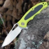 CIVIVI Knives CIVIVI Shard C806A, 2.95" D2 Satin Drop Point Plain Blade, Fluorescent Green G-10 Handles w/ Carbon Fiber Overlay