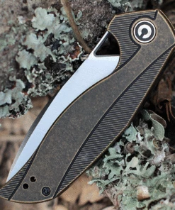 CIVIVI Knives CIVIVI Anthropos C903D 3.25" 154CM Satin Drop Point Blade, Black Stonewashed Brass Handles -Buck Knives Sales C903D.3 22941.1621968628