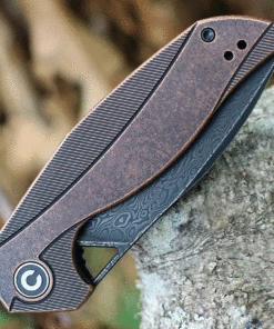 CIVIVI Knives CIVIVI Anthropos C903DS3, Black Stonewashed Copper Handle, 3.25" Black Damascus Drop Point Blade -Buck Knives Sales C903DS.2 82124.1621971828