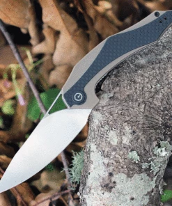 CIVIVI Knives CIVIVI Plethiros C904A, 3.45" D2 Satin Clip Point Plain Blade, Tan G-10 Handles w/Carbon Fiber Overlay