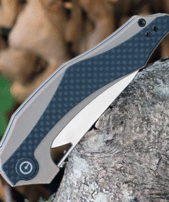 CIVIVI Knives CIVIVI Plethiros C904A, 3.45" D2 Satin Clip Point Plain Blade, Tan G-10 Handles w/Carbon Fiber Overlay -Buck Knives Sales C904A.2 36097.1622210624