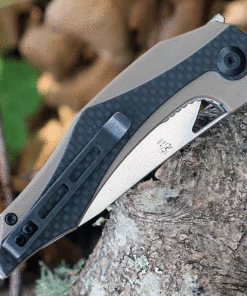 CIVIVI Knives CIVIVI Plethiros C904A, 3.45" D2 Satin Clip Point Plain Blade, Tan G-10 Handles w/Carbon Fiber Overlay -Buck Knives Sales C904A.3 39663.1622210624