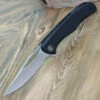 CIVIVI Knives CIVIVI Shredder C912DS, 3.7” Damascus Clip Point Plain Blade, Black Coarse G-10 Handles