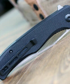 CIVIVI Knives CIVIVI Shredder C912DS, 3.7” Damascus Clip Point Plain Blade, Black Coarse G-10 Handles -Buck Knives Sales C912DS.4 11912.1621957256