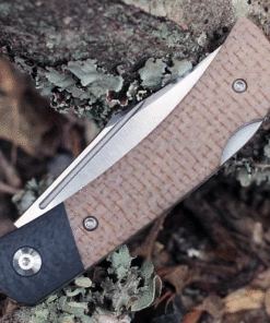 CIVIVI Knives CIVIVI Rustic Gent C914C, 2.97" D2 Satin Clip Point Blade, Tan Micarta Handle w/Carbon Fiber Bolster -Buck Knives Sales C914C.2 75811.1621972964