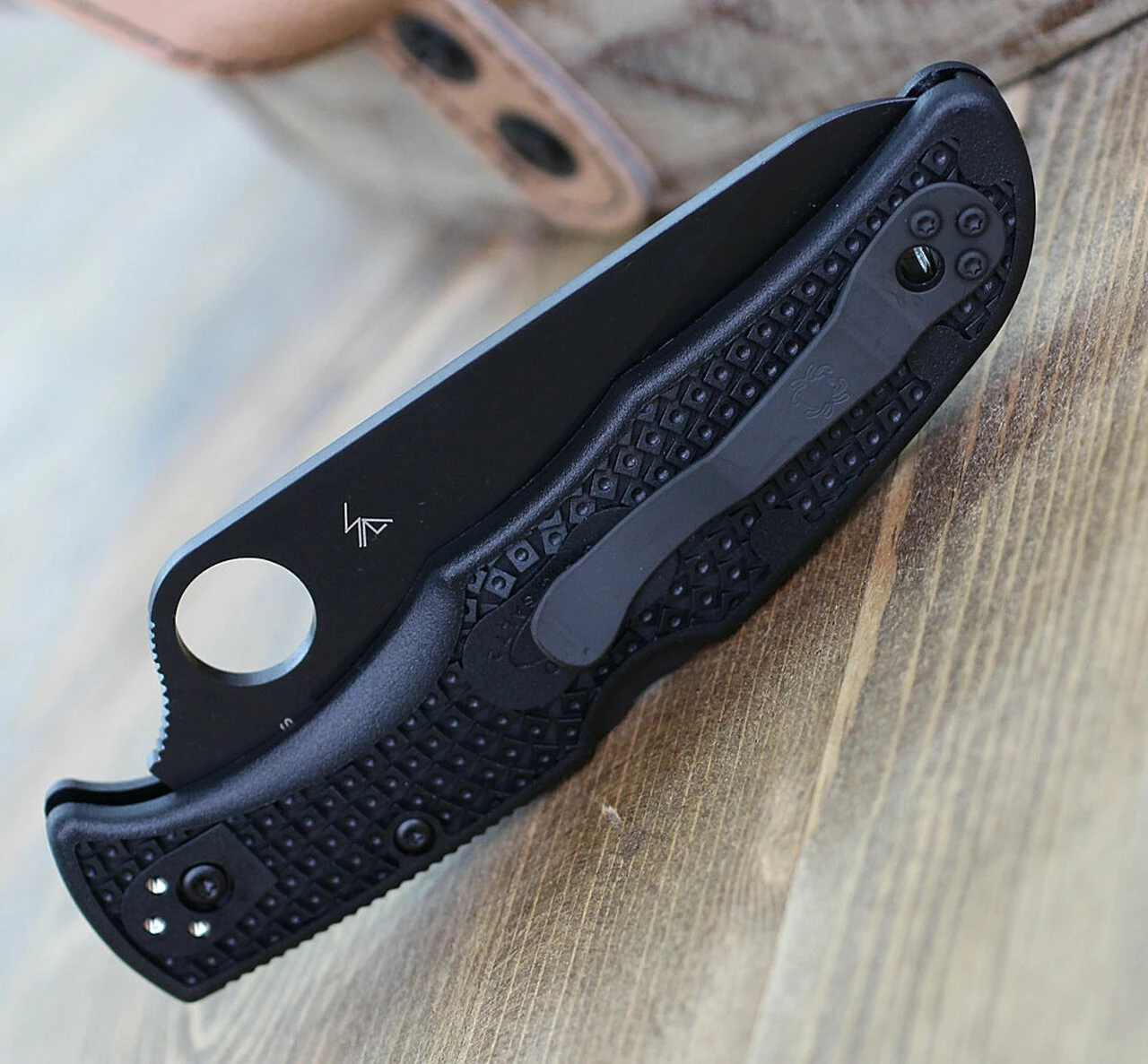 Spyderco Knives Spyderco Pacific Salt 2 C91PBBK2, 3.78" H1 Steel Black Plain Blade, Black FRN Handle 4 Spyderco Knives Spyderco Pacific Salt 2 C91PBBK2, 3.78" H1 Steel Black Plain Blade, Black FRN Handle - Image 4