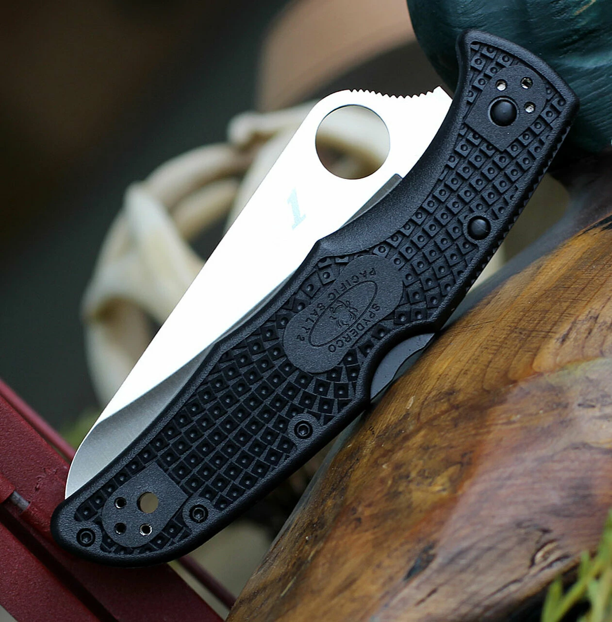 Spyderco Knives Spyderco Pacific Salt 2 C91PBK2, 3.78" H1 Steel Satin Plain Blade, Black FRN Handle 4 Spyderco Knives Spyderco Pacific Salt 2 C91PBK2, 3.78" H1 Steel Satin Plain Blade, Black FRN Handle - Image 4