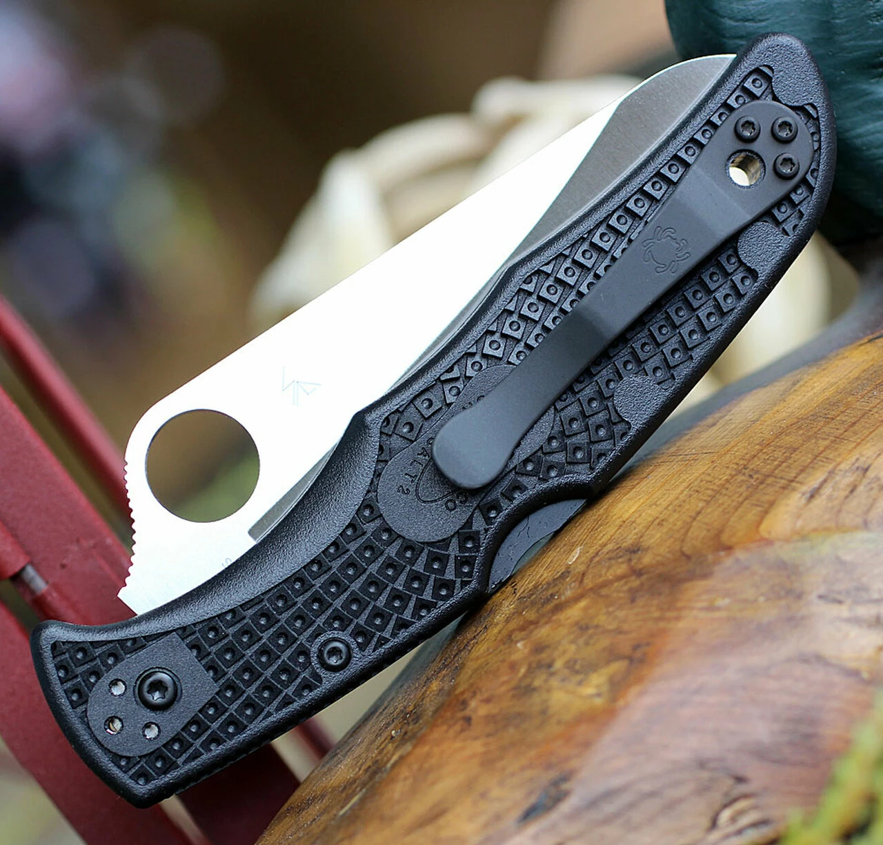 Spyderco Knives Spyderco Pacific Salt 2 C91PBK2, 3.78" H1 Steel Satin Plain Blade, Black FRN Handle 3 Spyderco Knives Spyderco Pacific Salt 2 C91PBK2, 3.78" H1 Steel Satin Plain Blade, Black FRN Handle - Image 3