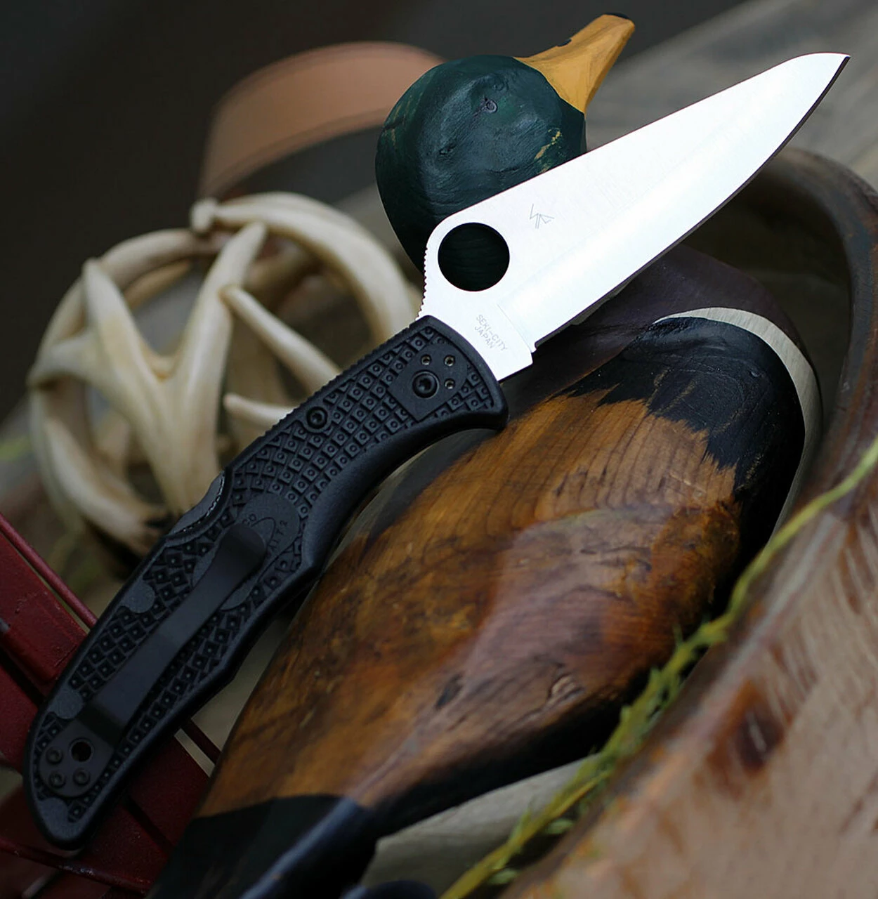 Spyderco Knives Spyderco Pacific Salt 2 C91PBK2, 3.78" H1 Steel Satin Plain Blade, Black FRN Handle 2 Spyderco Knives Spyderco Pacific Salt 2 C91PBK2, 3.78" H1 Steel Satin Plain Blade, Black FRN Handle - Image 2