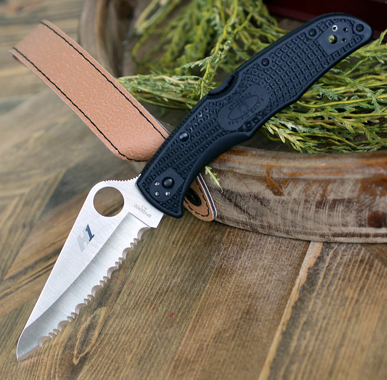 Spyderco Knives Spyderco Pacific Salt 2 C91SBK2, 3.78" H1 Steel Satin Serrated Blade, Black FRN Handle 1 Spyderco Knives Spyderco Pacific Salt 2 C91SBK2, 3.78" H1 Steel Satin Serrated Blade, Black FRN Handle