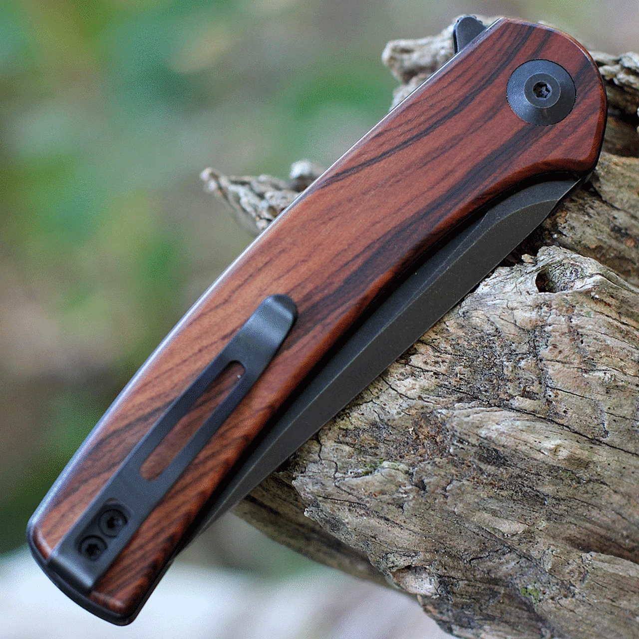 CIVIVI Knives CIVIVI Mini Asticus - Cuibourtia Wood (3.25" Black SW) C19026B-5 3 CIVIVI Knives CIVIVI Mini Asticus - Cuibourtia Wood (3.25" Black SW) C19026B-5 - Image 3