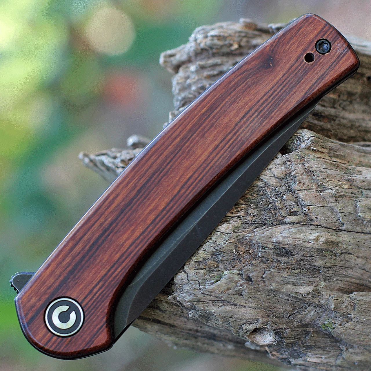 CIVIVI Knives CIVIVI Mini Asticus - Cuibourtia Wood (3.25" Black SW) C19026B-5 4 CIVIVI Knives CIVIVI Mini Asticus - Cuibourtia Wood (3.25" Black SW) C19026B-5 - Image 4