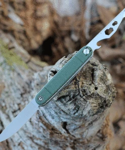 CIVIVI Knives CIVIVI Crit Front Flipper Multi-Tool - Green Micarta (3" SW Nitro-V ) C20014F-3