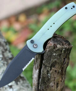 CIVIVI Knives CIVIVI Cogent Button Lock - Natural G10 (3.5" Blk Serr) C20038E-3