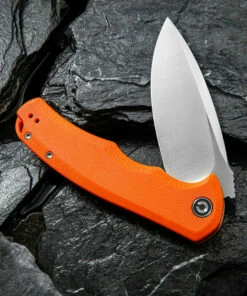 CIVIVI Knives CIVIVI Praxis C803D, 3.75” 9Cr18MoV Satin Drop Point Plain Blade, Orange G-10 Handles -Buck Knives Sales CIVC803D.2 22985.1621951321
