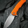 CIVIVI Knives CIVIVI Praxis C803D, 3.75” 9Cr18MoV Satin Drop Point Plain Blade, Orange G-10 Handles