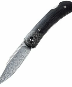 CIVIVI Knives CIVIVI Rustic Gent C914DS-1, 2.88" Damascus Clip Point Blade, Black G-10 Handles