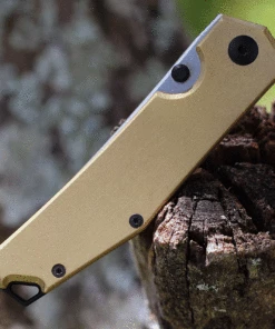 GiantMouse ACE Clyde (3" M390 Satin) Brass -Buck Knives Sales CLYDE BRASS 17819.1631122928