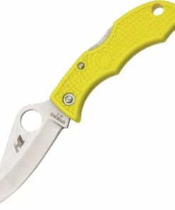 Spyderco Knives Spyderco Ladybug Salt, CLYLP3, Yellow FRN Handle, Plain Edge