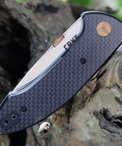 CRKT Avant 4620 Flipper Knife, 3.17" 8Cr14Mov Satin Drop Point Blade, Black Weaved Carbon Fiber Handles -Buck Knives Sales CR4620.2 11787.1625858115