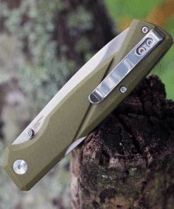 CRKT Kova 6434, 3.50" 8Cr13MoV Stainless Steel Satin Drop Point Blade, OD Green GRN Handles -Buck Knives Sales CR6434.2 17545.1625674800