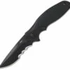 CRKT Shenanigan Spring Assisted Flipper K800KKP, 3.35" 1.4116 Stainless Steel Black Stonewashed Veff Serration Blade, Black GRN Handles
