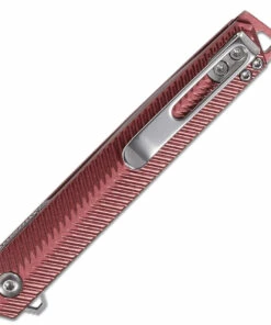 CRKT Stylus Spring Assisted Flipper K820BXP, 3.12" 12C27 Sandvik Satin Drop Point Blade, Maroon Aluminum Handle -Buck Knives Sales CRK820BXPnnb 00374.1619557973
