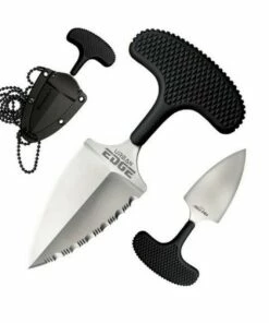 Cold Steel Urban Edge Best Pal CS43XLS, 2.5" AUS 8A Stainless Steel Serrated Blade, Black Kray-Ex Handle, Secure-Ex Neck Sheath