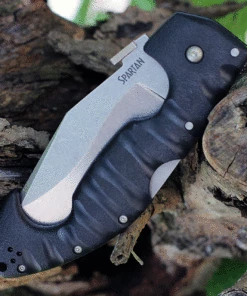 Cold Steel Spartan 21ST, 4.50" AUS-10A Stonewashed Plain Blade, Black Griv-Ex Handles -Buck Knives Sales CS21ST.3 88304.1625084847