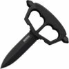 Cold Steel Chaos 80NT3, 5" SK-5 Carbon Steel Black Plain Blade, Black Griv-Ex with Kray-Ex Overmold Handles