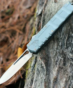 CobraTec Enforcer OTF Automatic - Grey Alum. (3.25" M390 Satin) CTEGRYM390DNS