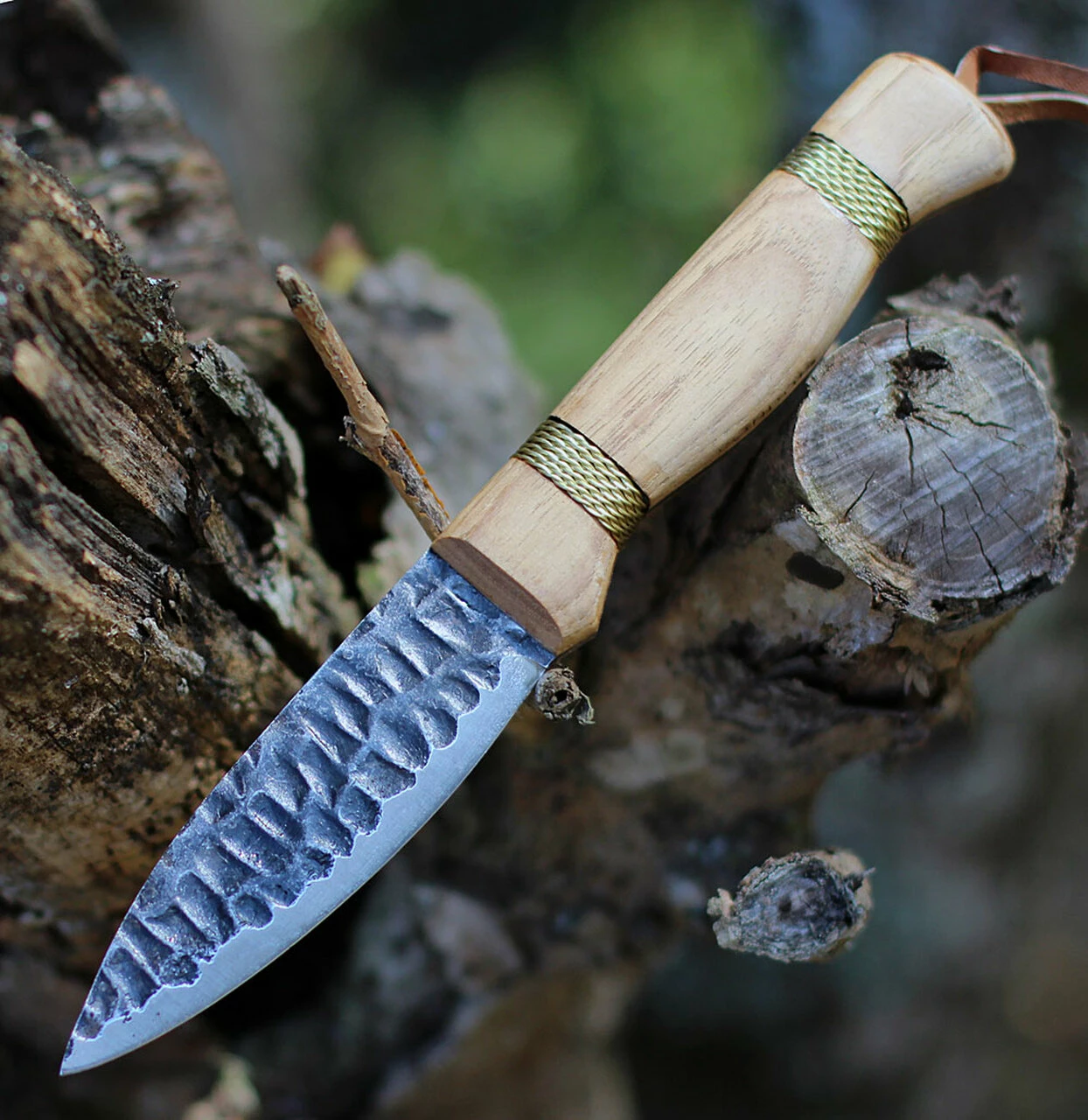 Condor Cavelore Knife CTK3935-4.3HC, 4.31" 1095 HC Spear Point Blade, Hickory Wood Handle 1 Condor Cavelore Knife CTK3935-4.3HC, 4.31" 1095 HC Spear Point Blade, Hickory Wood Handle