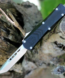 CobraTec Knives SBLKFS-XSTNS Small FS-X Black, 2.75" D2 Steel Plain Tanto Blade, Anodized Aviation Aluminum Handle