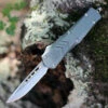CobraTec Gray FS-X OTF Knife CTKSGRYFS-XSDNS, 2.75" D2 Steel Drop Point Blade, Gray Aluminum Handle