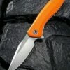 CIVIVI Knives CIVIVI Baklash C801G, 3.5” 9Cr18MoV Satin Drop Point Plain Blade, Orange G-10 Handles